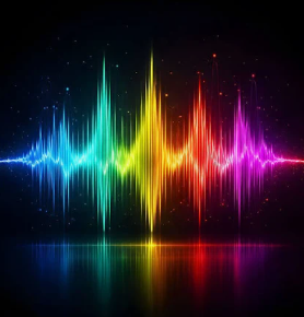 Colorful production waveform detail
